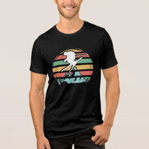 Skiing Retro Tri-Blend Shirt