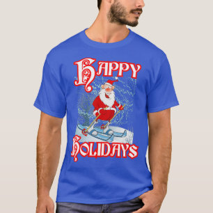 Skiing Santa Claus Xmas Ski Christmas Holiday T-Shirt