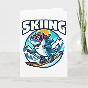 Skiing Shark Sports Skier Card