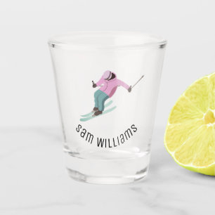 Skiing Shot Glass