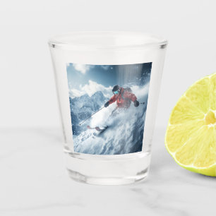 Skiing Shot Glass