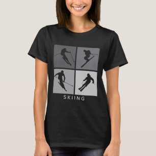 Skiing Silhouette Alpine Skier Winter Sports T-Shirt