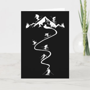 Skiing Ski Alpine  Card