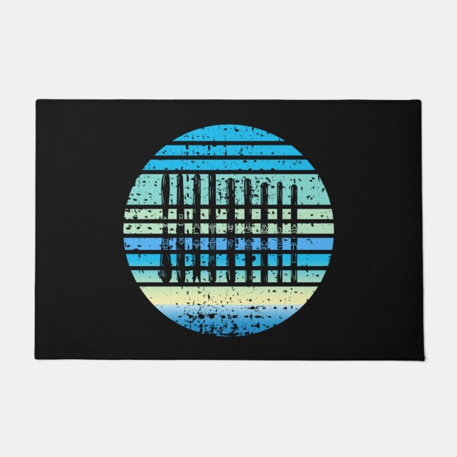 Skiing - Ski Boards Collection Funny Skiing Doormat (Front)