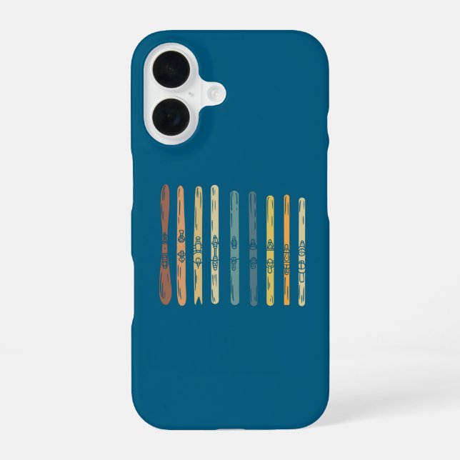 Skiing Ski Boards Gift iPhone 16 Case (Back)