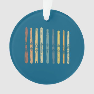 Skiing Ski Boards Gift Ornament