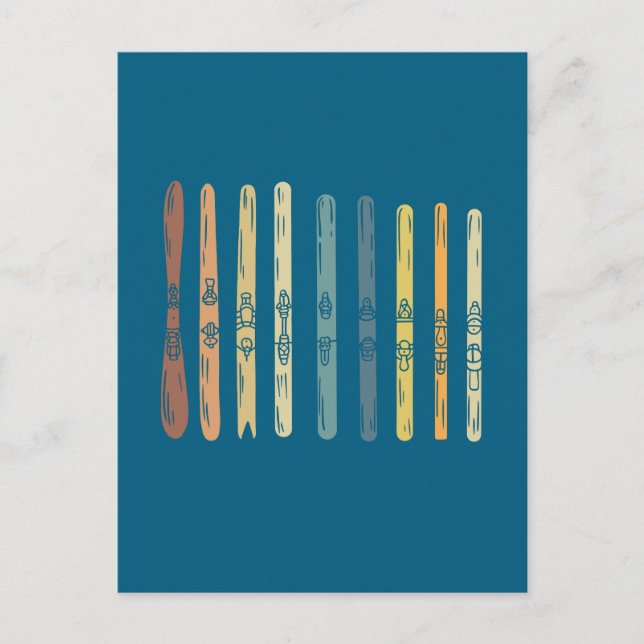 Skiing Ski Boards Gift Postcard (Front)