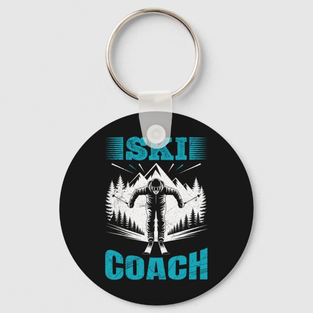 Skiing Ski Coach Clooler Than The Average Skiing  Key Ring (Front)