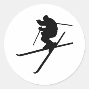 Skiing - Ski Freestyle Classic Round Sticker