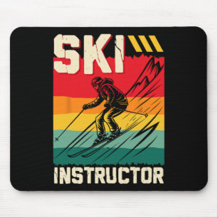 Skiing Ski Instructor Ski Slope Funny Trainer _1 Mouse Pad