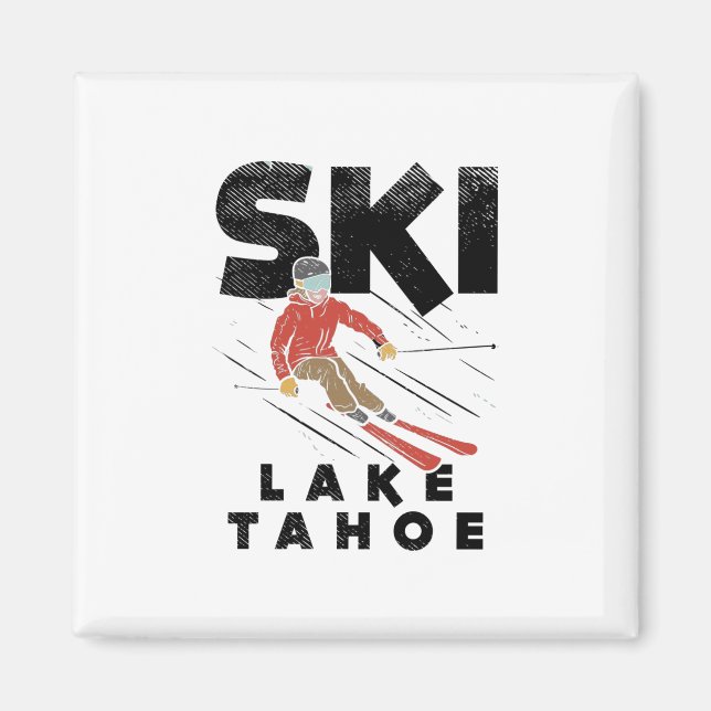 Skiing - Ski Lake Tahoe Magnet (Front)