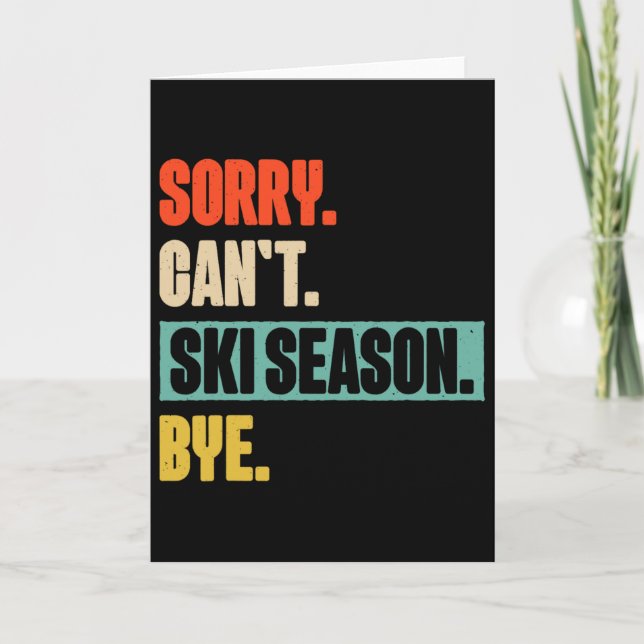 Skiing Ski Lover 5  Card (Front)