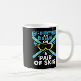 Skiing Ski Lover Winter Sports Old Man Senior Skie Coffee Mug