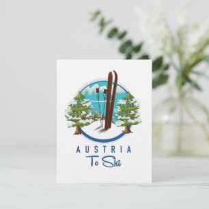 Skiing, ski poster logo.