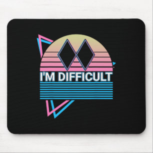 Skiing Ski Retro I'm Difficult Mouse Pad