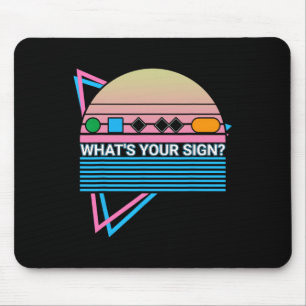 Skiing Ski Retro What's Your Sign Mouse Pad