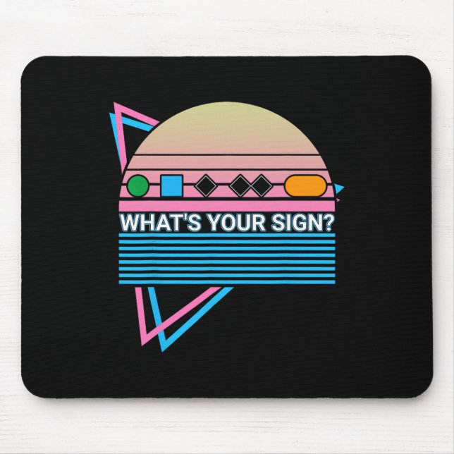 Skiing Ski Retro What's Your Sign  Mouse Pad (Front)