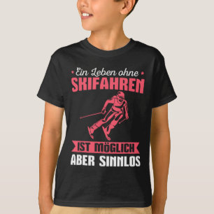 Skiing Ski Skier Biathlon Snow Winter Sports Lover T-Shirt