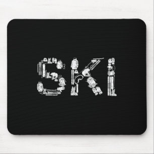 Skiing Ski Skier Gear Great Gifts Mouse Pad