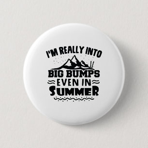 Skiing Ski Skier Is Really Into Big Bumps 6 Cm Round Badge