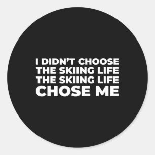 Skiing - Ski Winter Sports Skier Classic Round Sticker