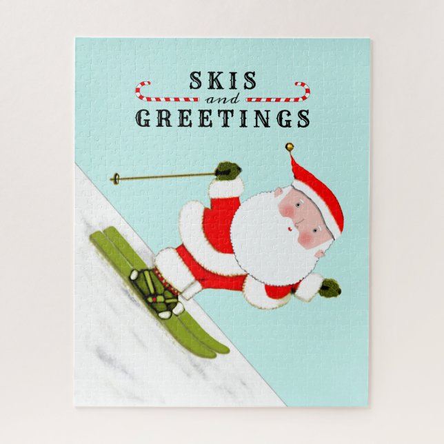 Skiing Skier Holiday Gift Jigsaw Puzzle (Vertical)