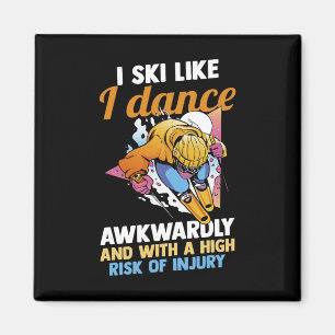 Skiing Skier Ski 2 Magnet