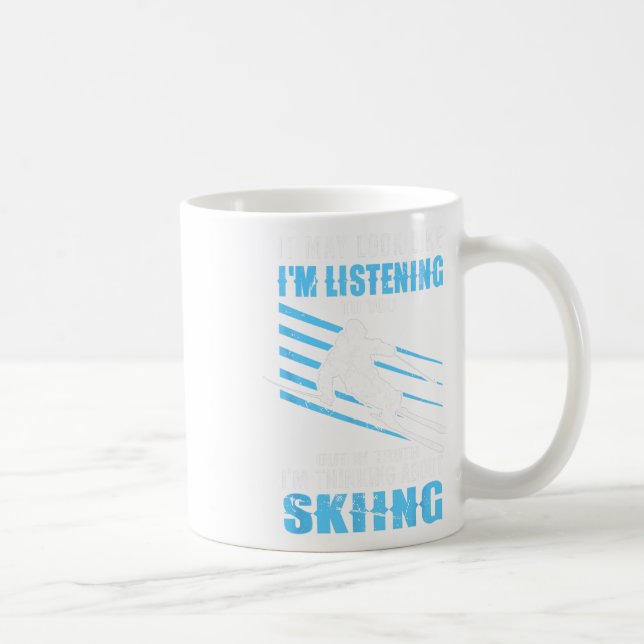 Skiing Skier - Ski Rider - Skiing  Coffee Mug (Right)