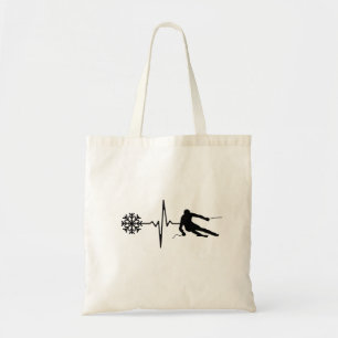 Skiing - Skiing Heartbeat Skier Gift Tote Bag