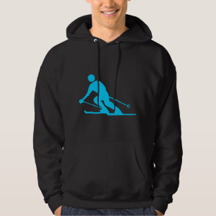 Skiing - Sky Blue Hoodie