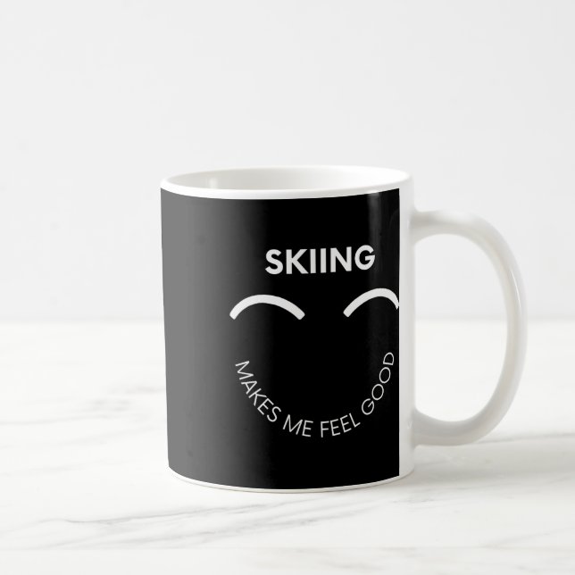Skiing Slopes Mountain Winter Sports Joyful Alpine Coffee Mug (Right)