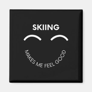 Skiing Slopes Mountain Winter Sports Joyful Alpine Magnet