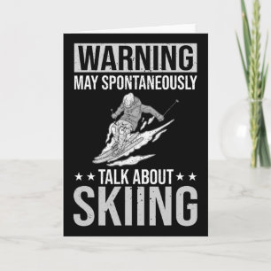 Skiing Sports Funny Ski Training Competition  Card