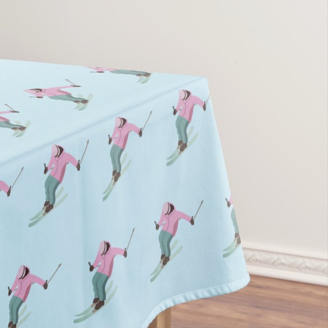 Skiing Tablecloth (In Situ)
