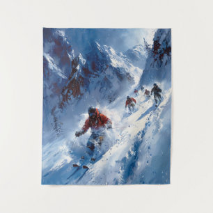 Skiing Tapestry