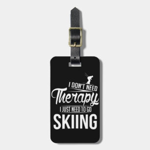 ***SKIING THERAPY*** LUGGAGE TAG