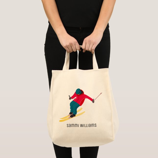 Skiing Tote Bag (Front (Product))