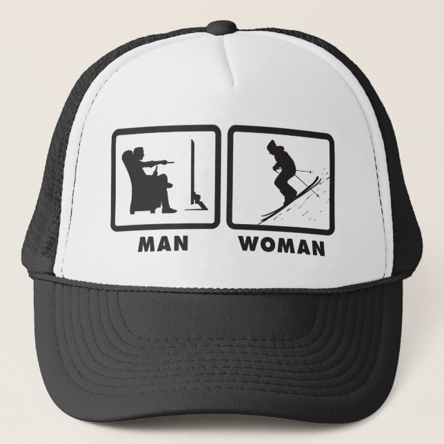 Skiing Trucker Hat (Front)