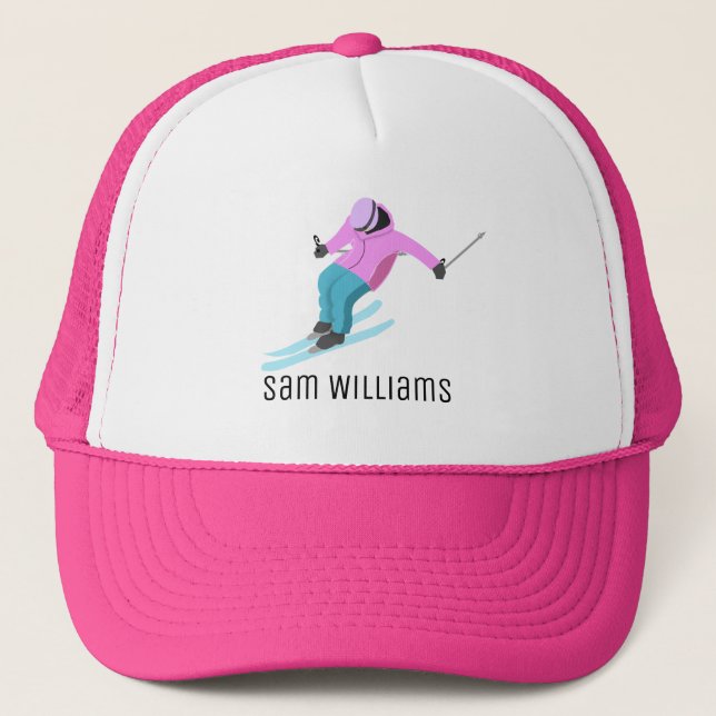 Skiing Trucker Hat (Front)