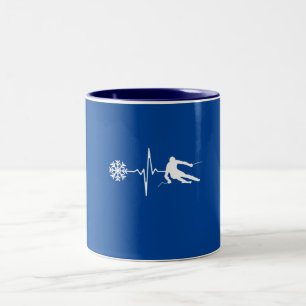Skiing Two-Tone Coffee Mug