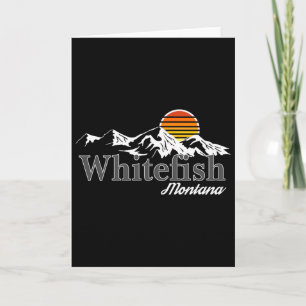Skiing Whitefish Montana Mountain Lover  Card