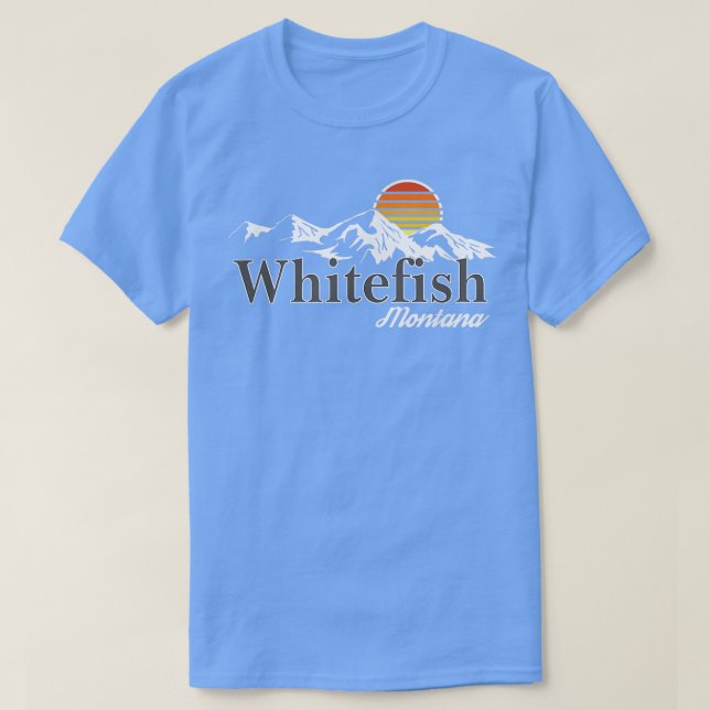 Skiing Whitefish Montana Mountain Lover  T-Shirt (Design Front)