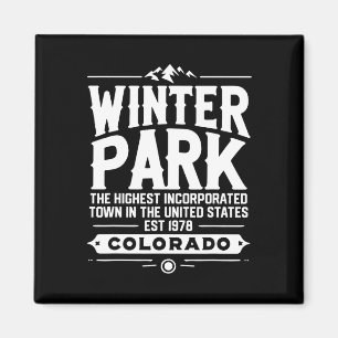 Skiing Winter Park Colorado Skier Ski Souvenir Magnet