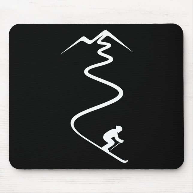 Skiing Winter Sport Ski Mountain  Mouse Pad (Front)
