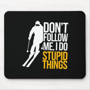 Skiing Winter Sport Ski Winter Gift Mens And Women Mouse Pad