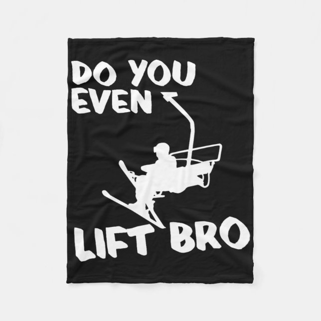 Skiing Winter Sports Gift - Skier Ski Do You Even  Fleece Blanket (Front)