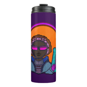 Skiing winter thermal tumbler