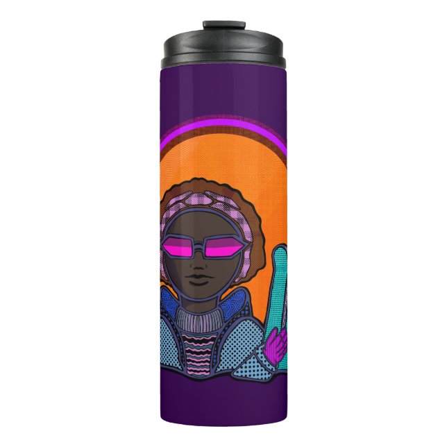 Skiing winter thermal tumbler (Front)