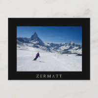 Skiing with Mt. Matterhorn in Zermatt, Switzerland