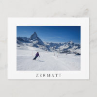 Skiing with Mt. Matterhorn in Zermatt, Switzerland